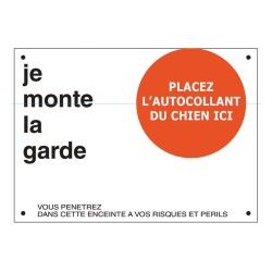 Plaque Je monte la garde pour autocollant