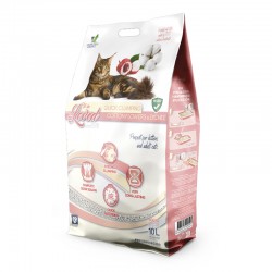 Litière agglomérante FLEURS DE COTON  & LITCHI