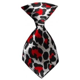 Cravate pour chien Léopard rouge