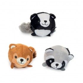 Peluche animaux tête ronde sonore de 10 cm