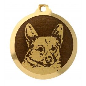 Médaille gravée en laiton Corgi