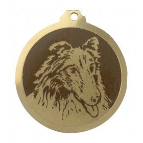 Médaille gravée en laiton Berger Shetland