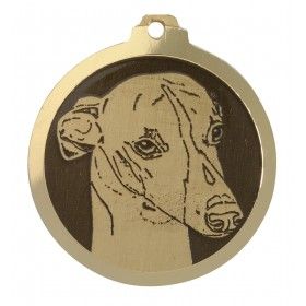 Médaille gravée en laiton West highland terrier