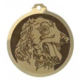 Médaille gravée en laiton Lévrier barzoi
