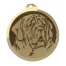 Médaille gravée en laiton Mastiff