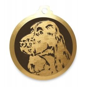 Médaille gravée en laiton Setter gordon