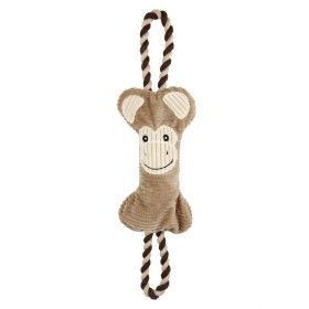 Jouet chien 2 en 1 peluche singe avec corde