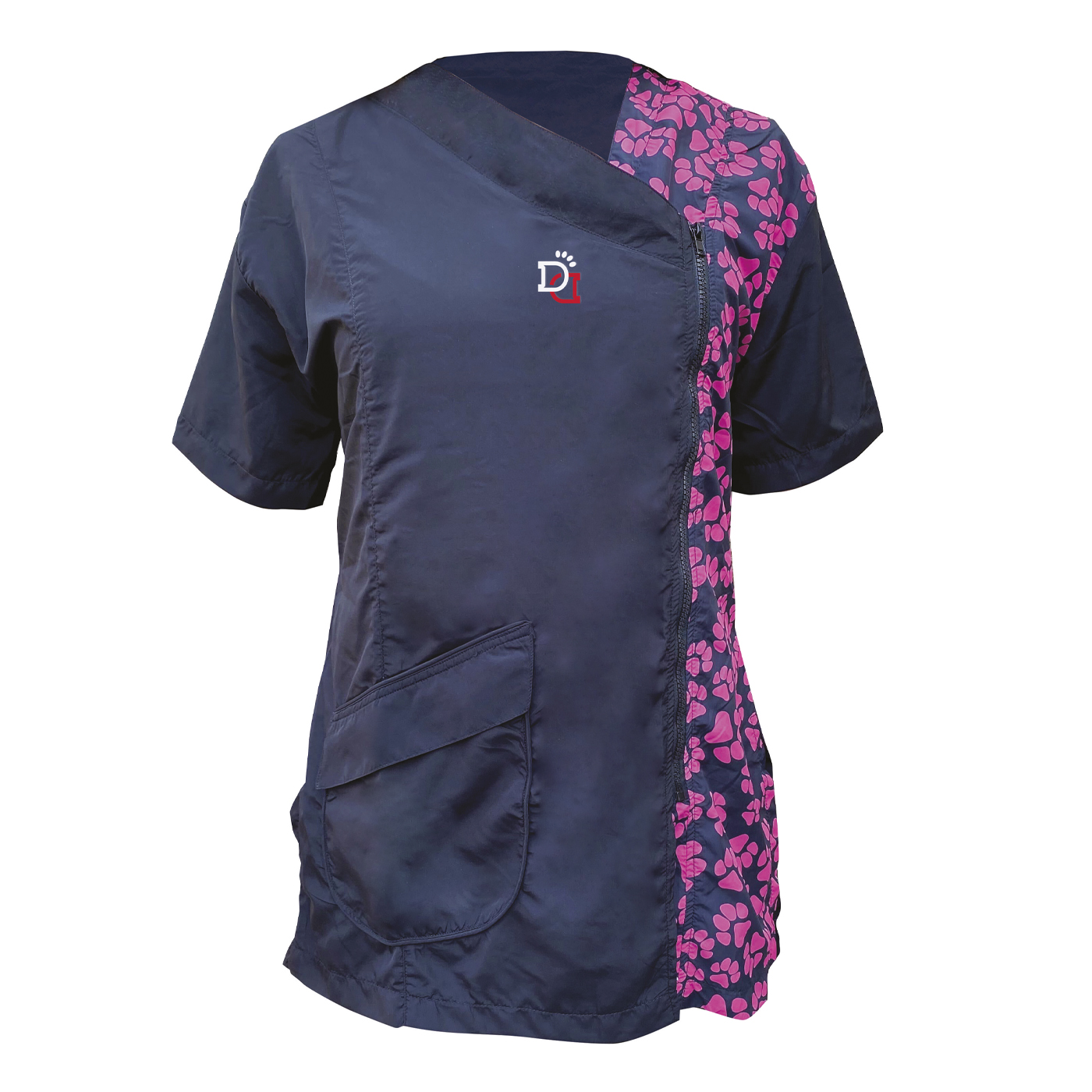 57314 - blouse-noire-fermeture-decalee-motif-patte-rose.jpg